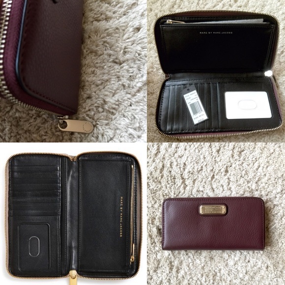 Marc Jacob’s Maroon Vertical Zippy Wallet. - Picture 2 of 3